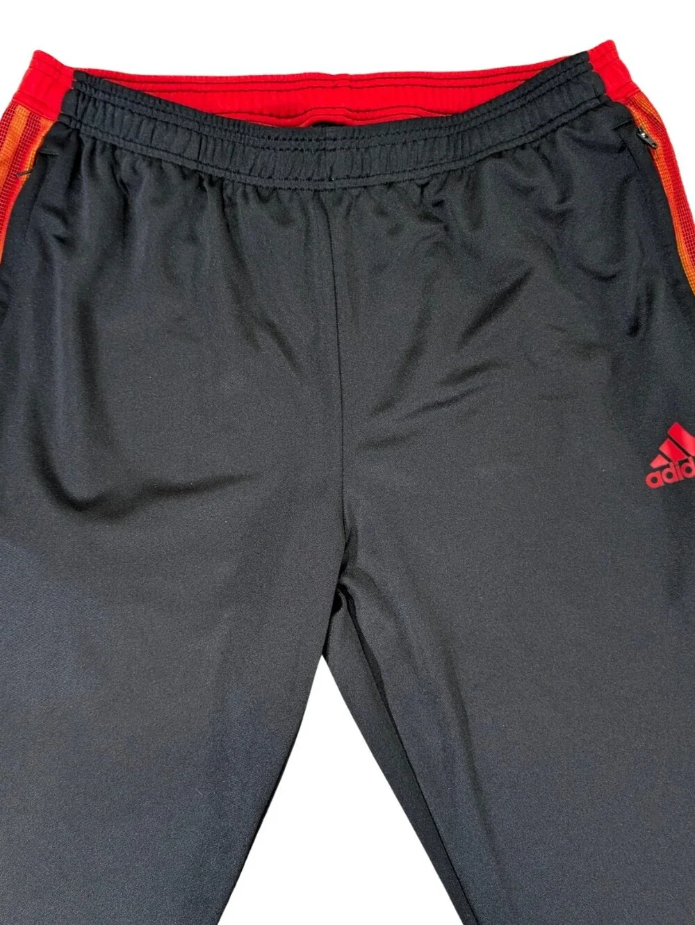 adidas Primegreen Track Pants Mens XL Black Yellow Red Ankle Zip No Drawstring